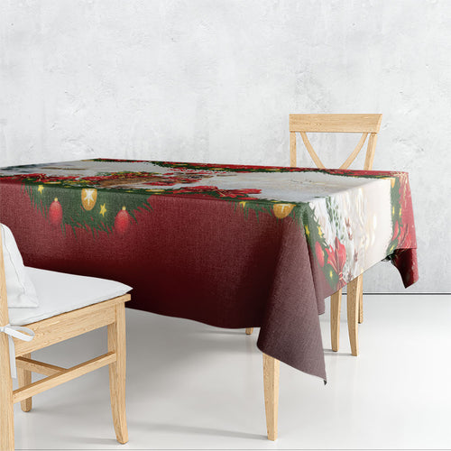 Personalised Wallaby Australia Christmas Tablecloth Merry Xmas Bows