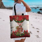 Personalised Wallaby Australia Christmas Tote Bag Merry Xmas Bows