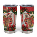 Personalised Wallaby Australia Christmas Tumbler Cup Merry Xmas Bows