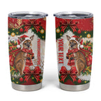 Personalised Wallaby Australia Christmas Tumbler Cup Merry Xmas Bows