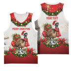 Personalised Emu Australia Christmas Basketball Jersey Merry Xmas Bows