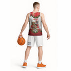 Personalised Emu Australia Christmas Basketball Jersey Merry Xmas Bows