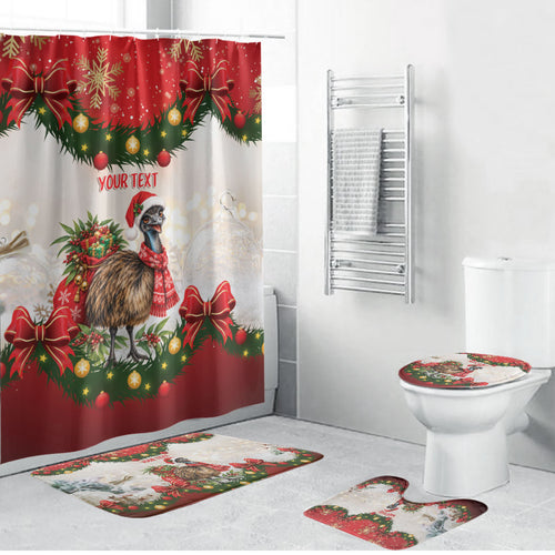 Personalised Emu Australia Christmas Bathroom Set Merry Xmas Bows