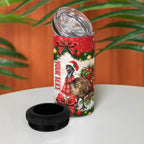 Personalised Emu Australia Christmas 4 in 1 Can Cooler Tumbler Merry Xmas Bows