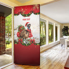 Personalised Emu Australia Christmas Door Cover Merry Xmas Bows