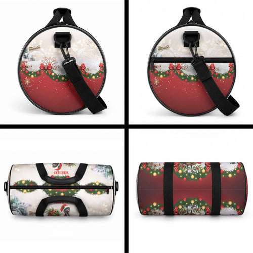 Personalised Emu Australia Christmas Duffle Bag Merry Xmas Bows