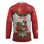 Personalised Emu Australia Christmas Hockey Jersey Merry Xmas Bows