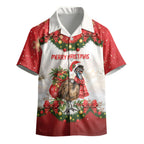 Personalised Emu Australia Christmas Kid Hawaiian Shirt Merry Xmas Bows
