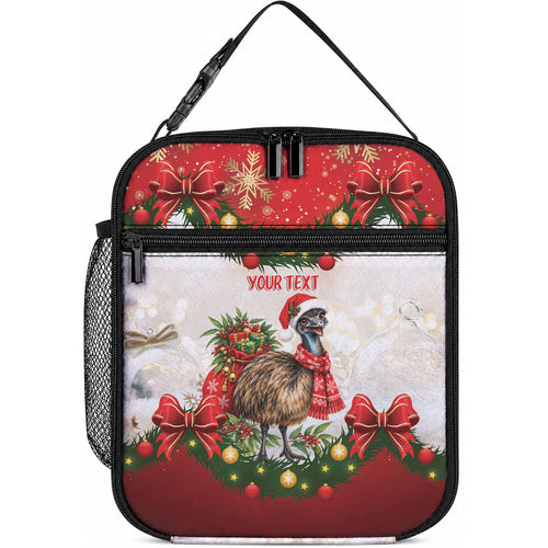 Personalised Emu Australia Christmas Lunch Bag Merry Xmas Bows