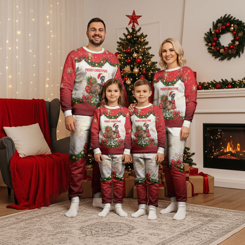 Personalised Emu Australia Christmas Pajama Set Merry Xmas Bows