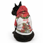 Personalised Emu Australia Christmas Pet Hoodie Merry Xmas Bows