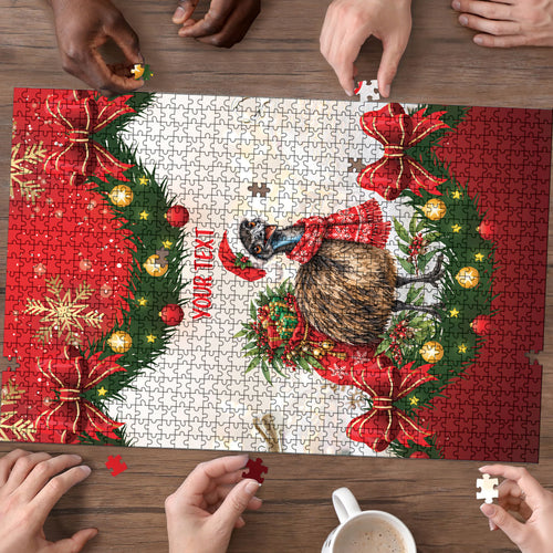 Personalised Emu Australia Christmas Puzzle Merry Xmas Bows