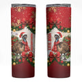 Personalised Emu Australia Christmas Skinny Tumbler Merry Xmas Bows