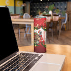 Personalised Emu Australia Christmas Skinny Tumbler Merry Xmas Bows