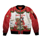 Personalised Emu Australia Christmas Sleeve Zip Bomber Jacket Merry Xmas Bows