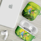Budgerigar Australia Christmas AirPods Case Budgies Golden Wattle Aboriginal Green - Aussie Hoodie