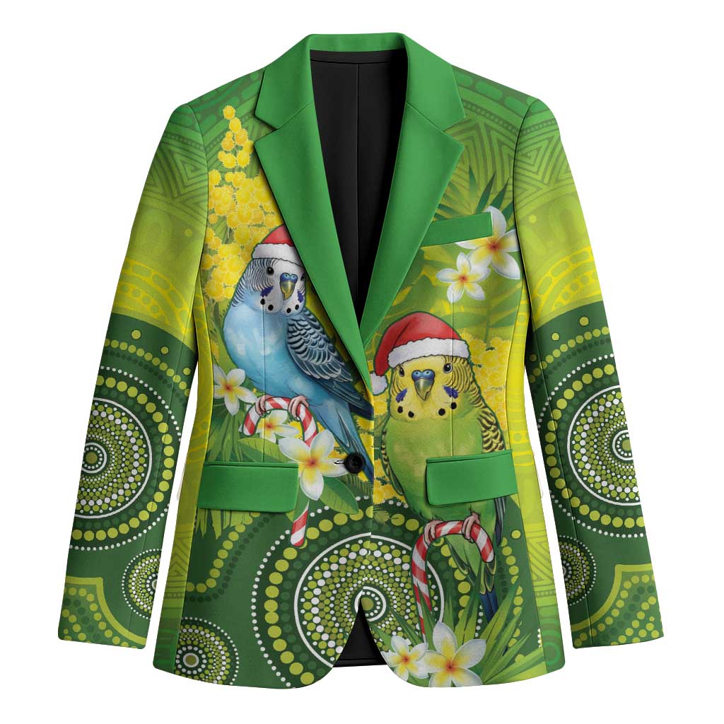 Budgerigar Australia Christmas Blazer Budgies Golden Wattle Aboriginal Green - Aussie Hoodie