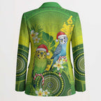 Budgerigar Australia Christmas Blazer Budgies Golden Wattle Aboriginal Green - Aussie Hoodie