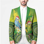 Budgerigar Australia Christmas Blazer Budgies Golden Wattle Aboriginal Green - Aussie Hoodie