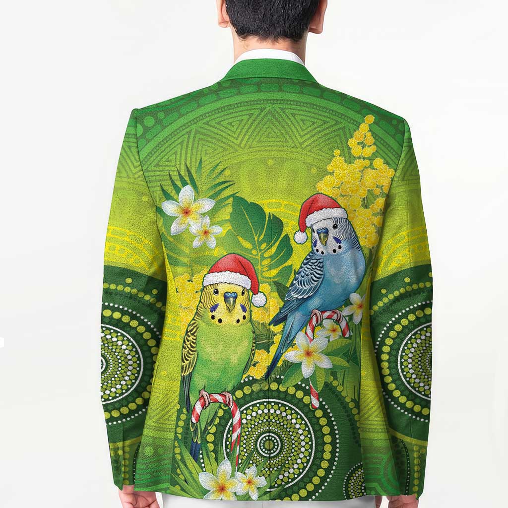 Budgerigar Australia Christmas Blazer Budgies Golden Wattle Aboriginal Green - Aussie Hoodie