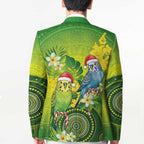 Budgerigar Australia Christmas Blazer Budgies Golden Wattle Aboriginal Green - Aussie Hoodie