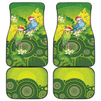 Budgerigar Australia Christmas Car Mats Budgies Golden Wattle Aboriginal Green - Aussie Hoodie