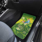 Budgerigar Australia Christmas Car Mats Budgies Golden Wattle Aboriginal Green - Aussie Hoodie
