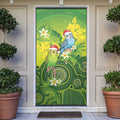 Budgerigar Australia Christmas Door Cover Budgies Golden Wattle Aboriginal Green - Aussie Hoodie