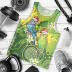 Budgerigar Australia Christmas Men Tank Top Budgies Golden Wattle Aboriginal Green - Aussie Hoodie