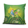 Budgerigar Australia Christmas Pillow Cover Budgies Golden Wattle Aboriginal Green - Aussie Hoodie