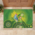 Budgerigar Australia Christmas Rubber Doormat Budgies Golden Wattle Aboriginal Green - Aussie Hoodie