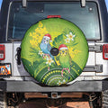 Budgerigar Australia Christmas Spare Tire Cover Budgies Golden Wattle Aboriginal Green - Aussie Hoodie