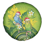 Budgerigar Australia Christmas Spare Tire Cover Budgies Golden Wattle Aboriginal Green - Aussie Hoodie