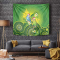 Budgerigar Australia Christmas Tapestry Budgies Golden Wattle Aboriginal Green - Aussie Hoodie
