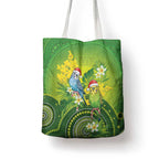 Budgerigar Australia Christmas Tote Bag Budgies Golden Wattle Aboriginal Green - Aussie Hoodie