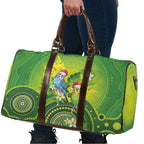 Budgerigar Australia Christmas Travel Bag Budgies Golden Wattle Aboriginal Green - Aussie Hoodie