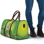 Budgerigar Australia Christmas Travel Bag Budgies Golden Wattle Aboriginal Green - Aussie Hoodie