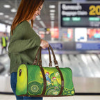 Budgerigar Australia Christmas Travel Bag Budgies Golden Wattle Aboriginal Green - Aussie Hoodie
