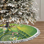 Budgerigar Australia Christmas Tree Skirt Budgies Golden Wattle Aboriginal Green - Aussie Hoodie
