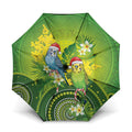 Budgerigar Australia Christmas Umbrella Budgies Golden Wattle Aboriginal Green - Aussie Hoodie