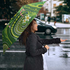 Budgerigar Australia Christmas Umbrella Budgies Golden Wattle Aboriginal Green - Aussie Hoodie