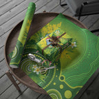 Budgerigar Australia Christmas Wrapping Paper Budgies Golden Wattle Aboriginal Green - Aussie Hoodie