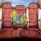 Budgerigar Australia Christmas Back Car Seat Cover Budgies Golden Wattle Aboriginal Red - Aussie Hoodie