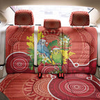Budgerigar Australia Christmas Back Car Seat Cover Budgies Golden Wattle Aboriginal Red - Aussie Hoodie