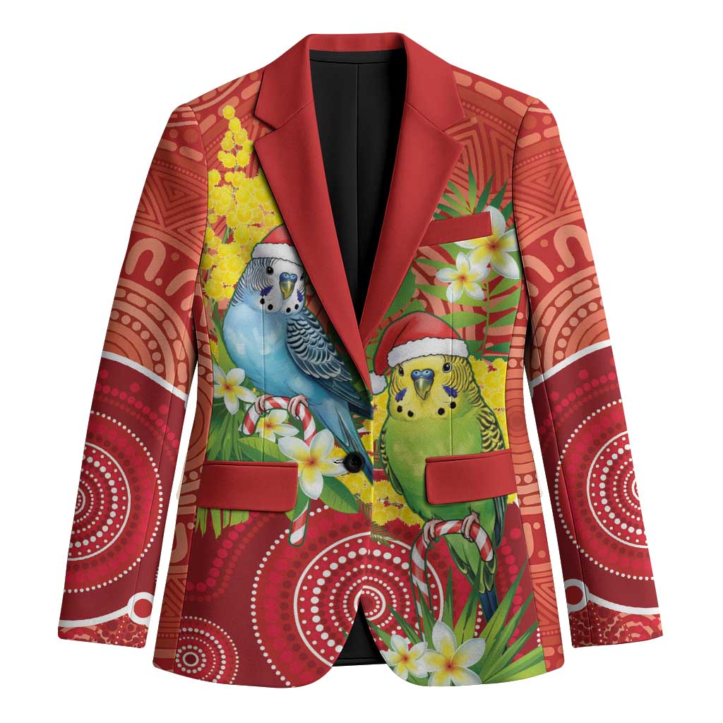 Budgerigar Australia Christmas Blazer Budgies Golden Wattle Aboriginal Red - Aussie Hoodie
