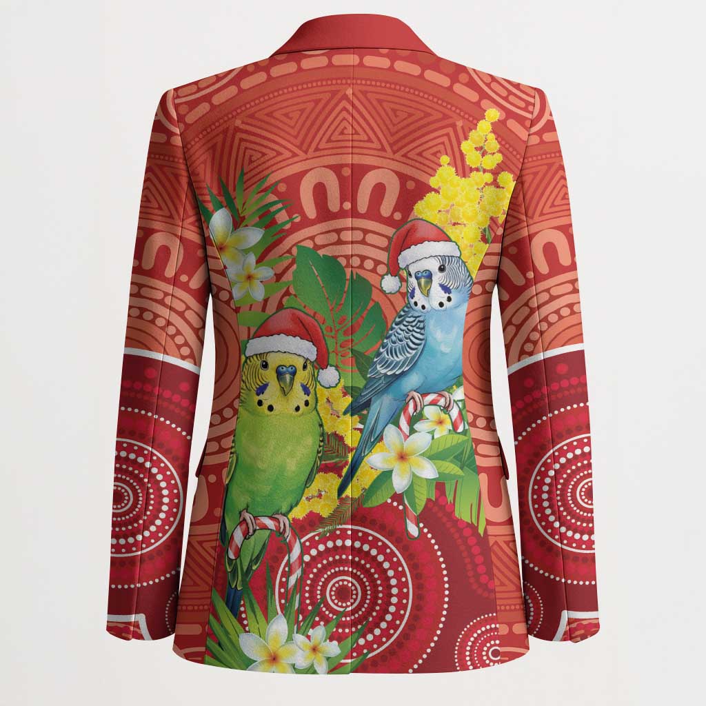 Budgerigar Australia Christmas Blazer Budgies Golden Wattle Aboriginal Red - Aussie Hoodie