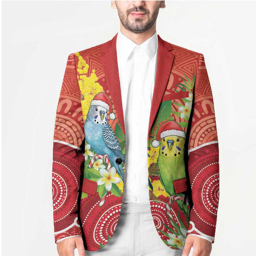 Budgerigar Australia Christmas Blazer Budgies Golden Wattle Aboriginal Red - Aussie Hoodie