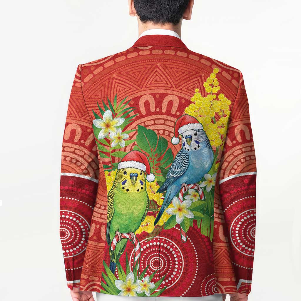 Budgerigar Australia Christmas Blazer Budgies Golden Wattle Aboriginal Red - Aussie Hoodie