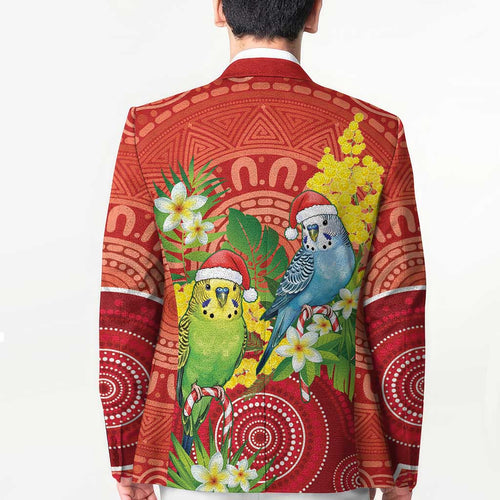 Budgerigar Australia Christmas Blazer Budgies Golden Wattle Aboriginal Red - Aussie Hoodie