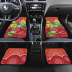 Budgerigar Australia Christmas Car Mats Budgies Golden Wattle Aboriginal Red - Aussie Hoodie